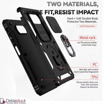 5in1 smūgiams atsparus dėklas su kameros apsauga - juodas (Xiaomi Poco X3 Nfc/X3 Pro)